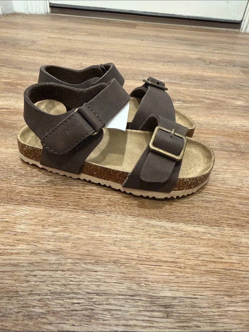The Children's Place Brown Buckle Two-Strap Kids Sandals